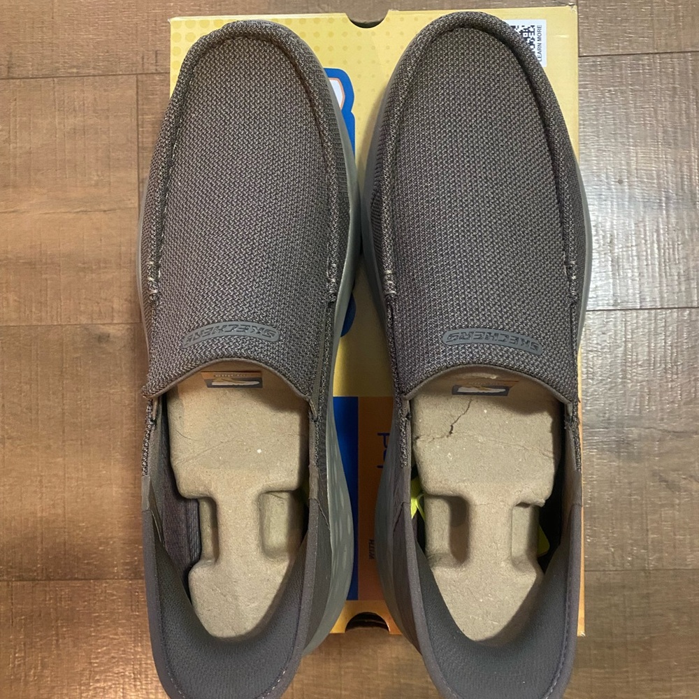 Skechers Parson-Ralven Slip-Ons. Size 13. Relaxed Fit. Taupe.